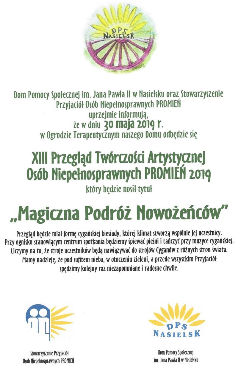 XIII Przegląd Twórczości Artystycznej Osób Niepełnosprawnych PROMIEŃ 2019.