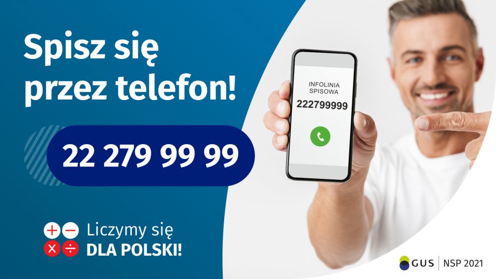 Ogłoszenie. Narodowy Spis Powszechny 2021 – spisz się przez telefon!