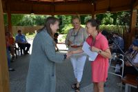 Pani Małgosia otrzymała dyplom za indywidualną pracę nad sprawnością fizyczną.