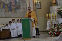 Nowy Proboszcz, Ksiądz Kanonik Szczepan Bugaj, przemawia do wiernych.