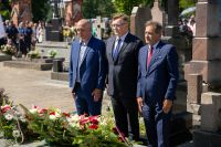 Uroczystość na cmentarzu parafialnym w Nasielsku w 103 rocznicę Bitwy o Borkowo i Nasielsk.