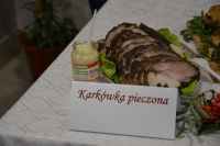 Potrawy z naszego regionu zaprezentowane w Gołdapi. Pieczona karkówka.