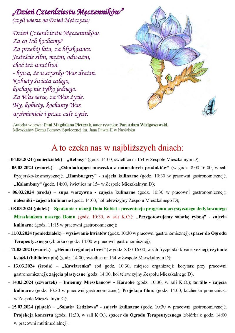 Gazetka naszego Domu. Numer 21. Strona druga.