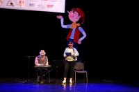 Występ wokalny na scenie Białostockiego Teatru Lalek.