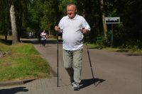 W wyścigu z kijkami nordic walking nasza ekipa dzielnie walczyła do samego końca.