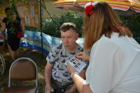 Pan Maciej także poprosił o namalowanie flagi Polski.