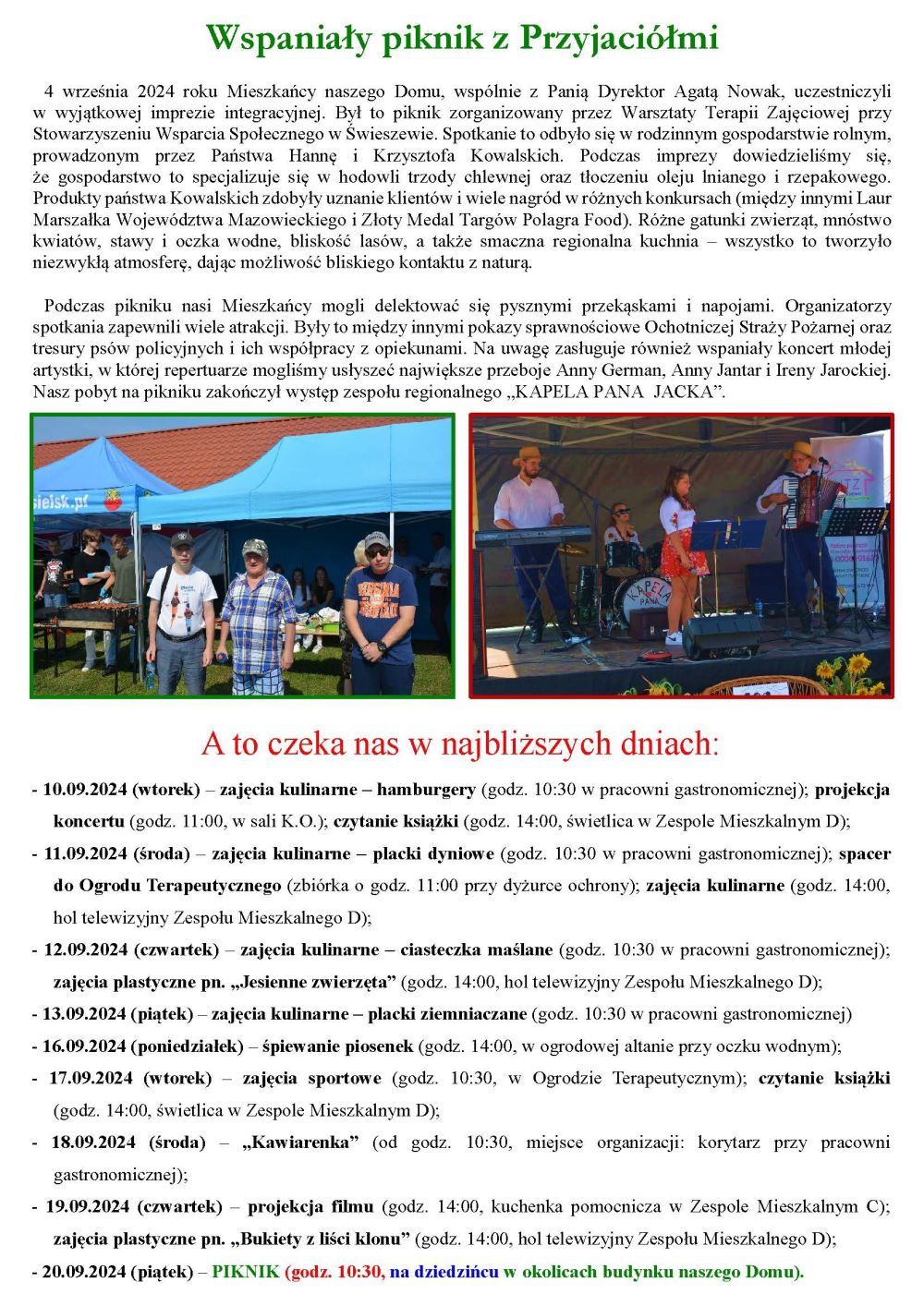 Gazetka naszego Domu. Numer 32. Strona druga.