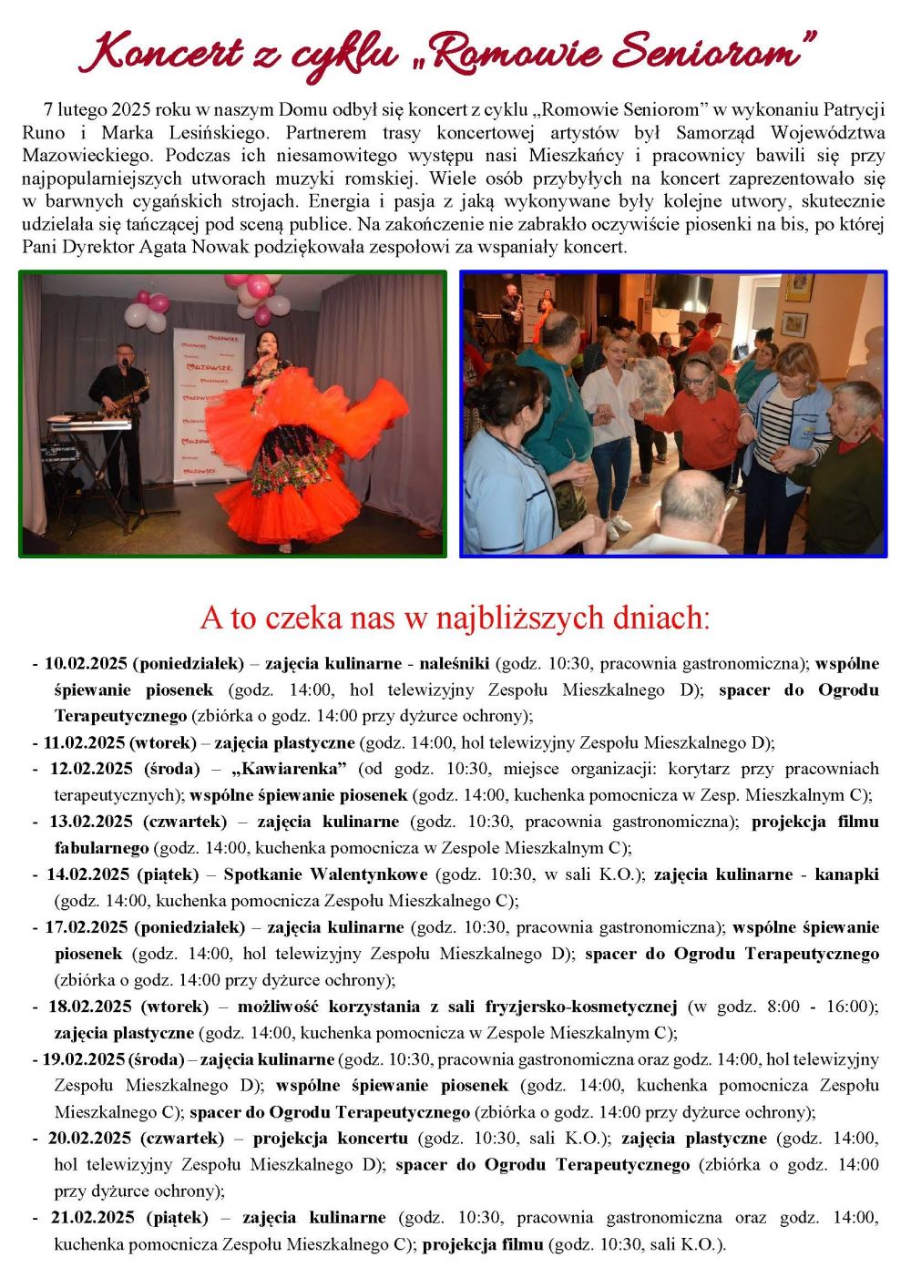 Gazetka naszego Domu. Numer 39. Strona druga.