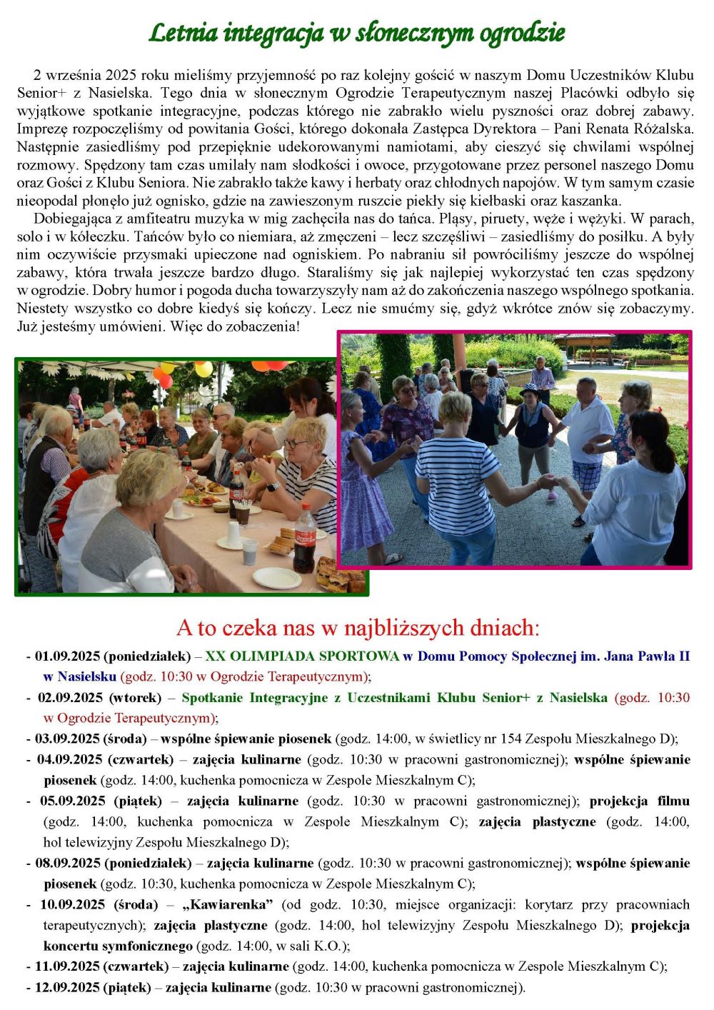 Gazetka naszego Domu. Numer 45. Strona druga.