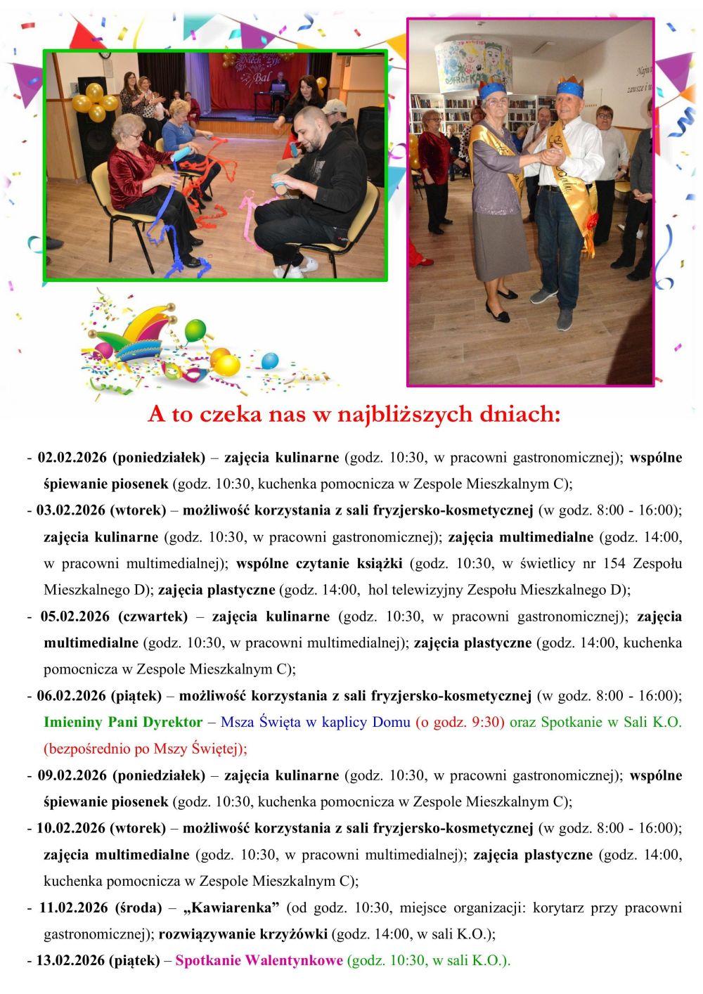 Gazetka naszego Domu. Numer 50. Strona druga.